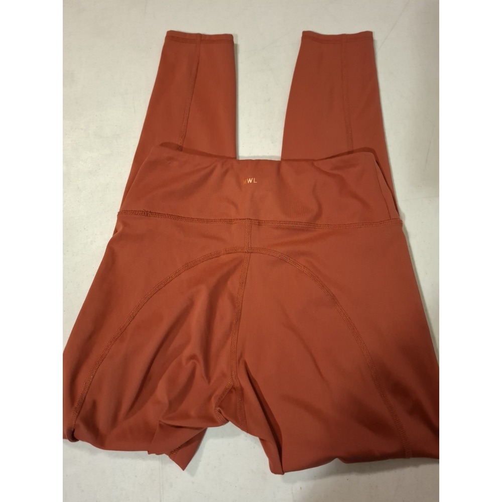 Madewell MWL Flex Rise Leggings Burnt Orange Rust Recycled Nylon Small (1909